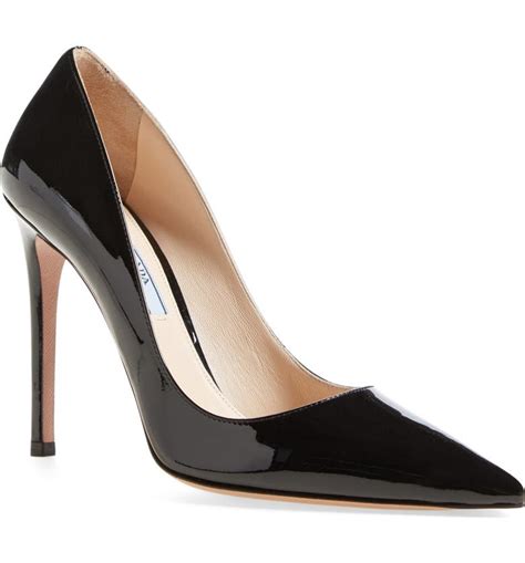 prada pointy toe flat brown|prada ankle pumps.